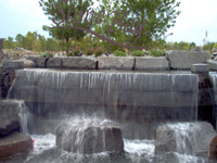 Waterfall - Concrete, Rock, Stainless Steel