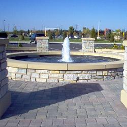 Single Cascade Fountain with Coping and Veneer