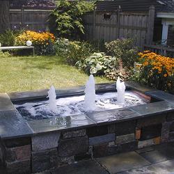 Residential Pool Fountain Full View