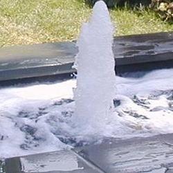 Residential Pool Fountain Cascade Closeup