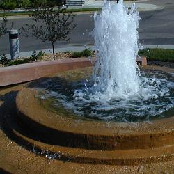 Stepped Fountain Foam Jet Closeup