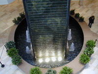 Waterwall Fountain - Glass, Stainless Steel, Granite, Slate, Marble