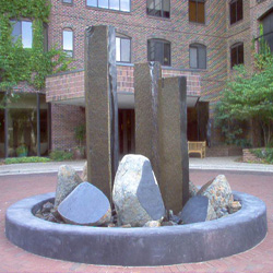 Architectural Fountain - Three Basalt Column Water Feature