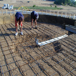 Fountain Construction - Fountain Pool Rebar Installation