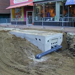 Fountain Plumbing and fountain equipment vault
